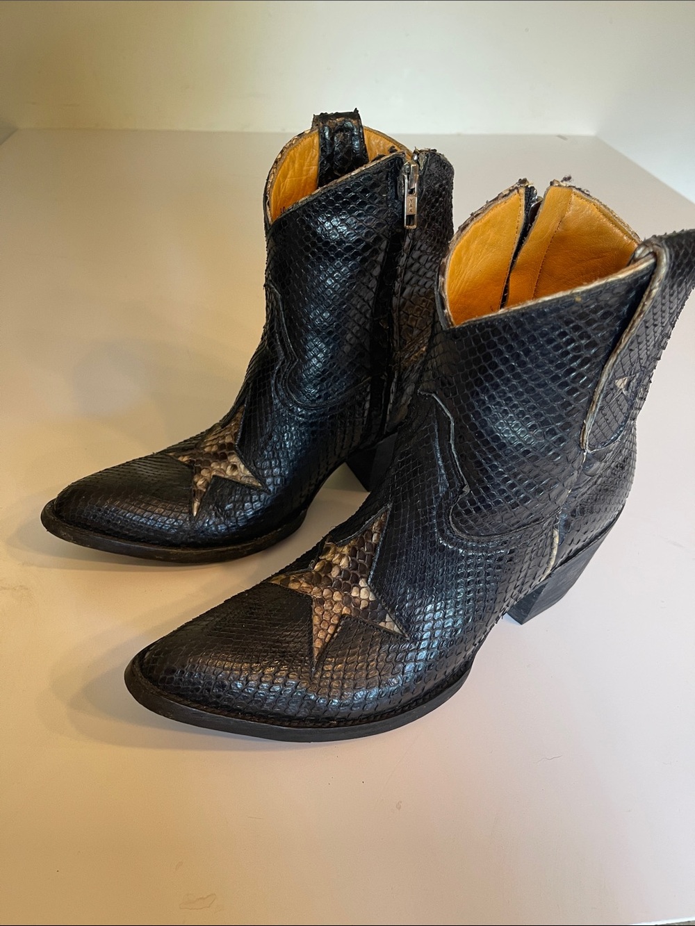Old Gringo Mexicana Exotic Snake Skin Boots Size 8.5 worn 1X